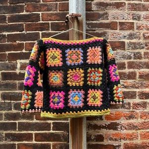 Vintage Anna Sui Crochet Sweater